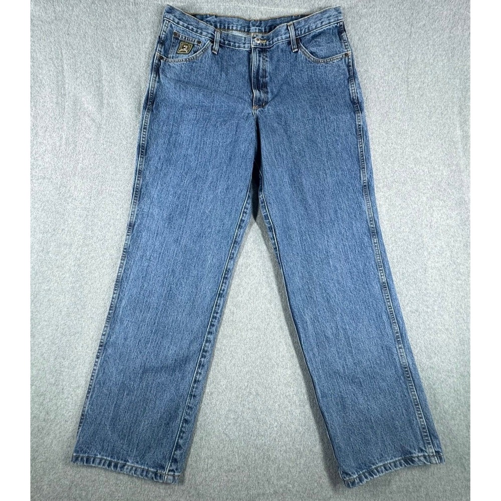 Cinch Green Label Mens Relaxed Fit Straight Leg Blue Jeans 38x32 MB90530002
